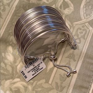 Silver Tone Bangle Bracelet Set